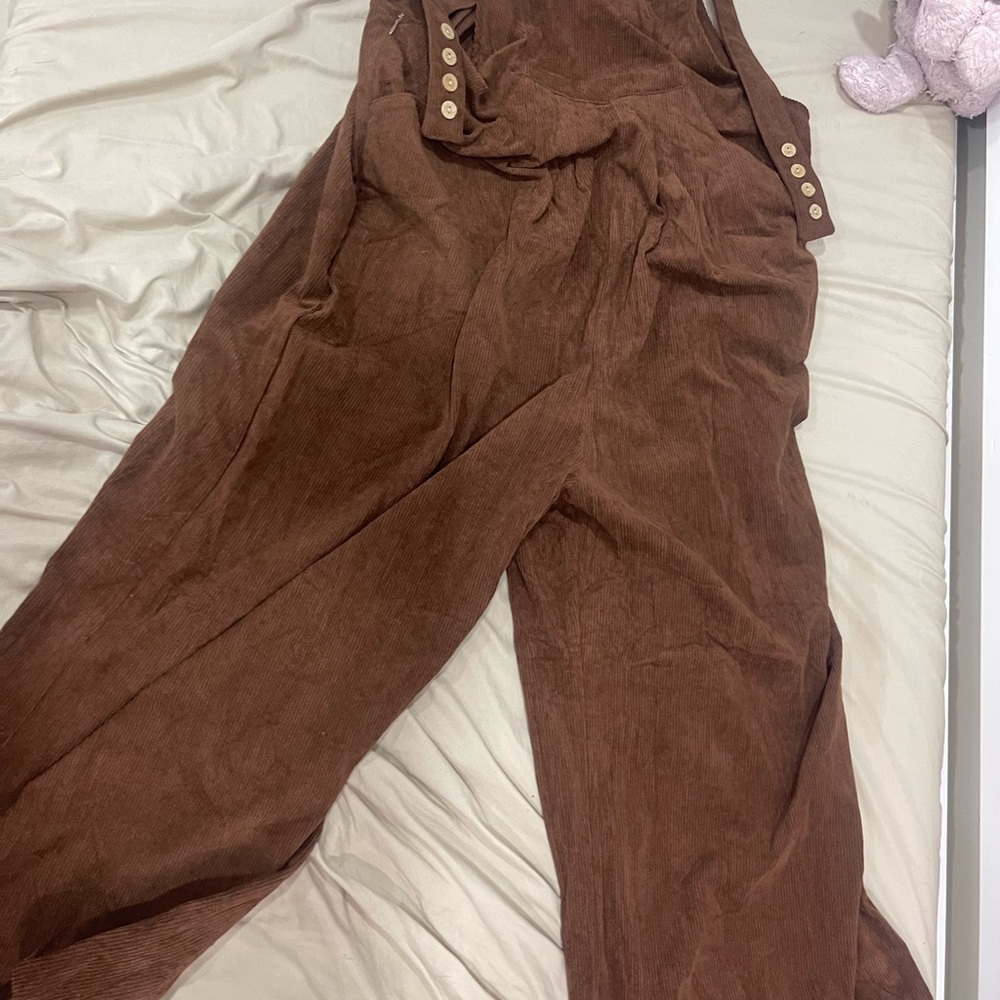 Brown Corduroy Overalls